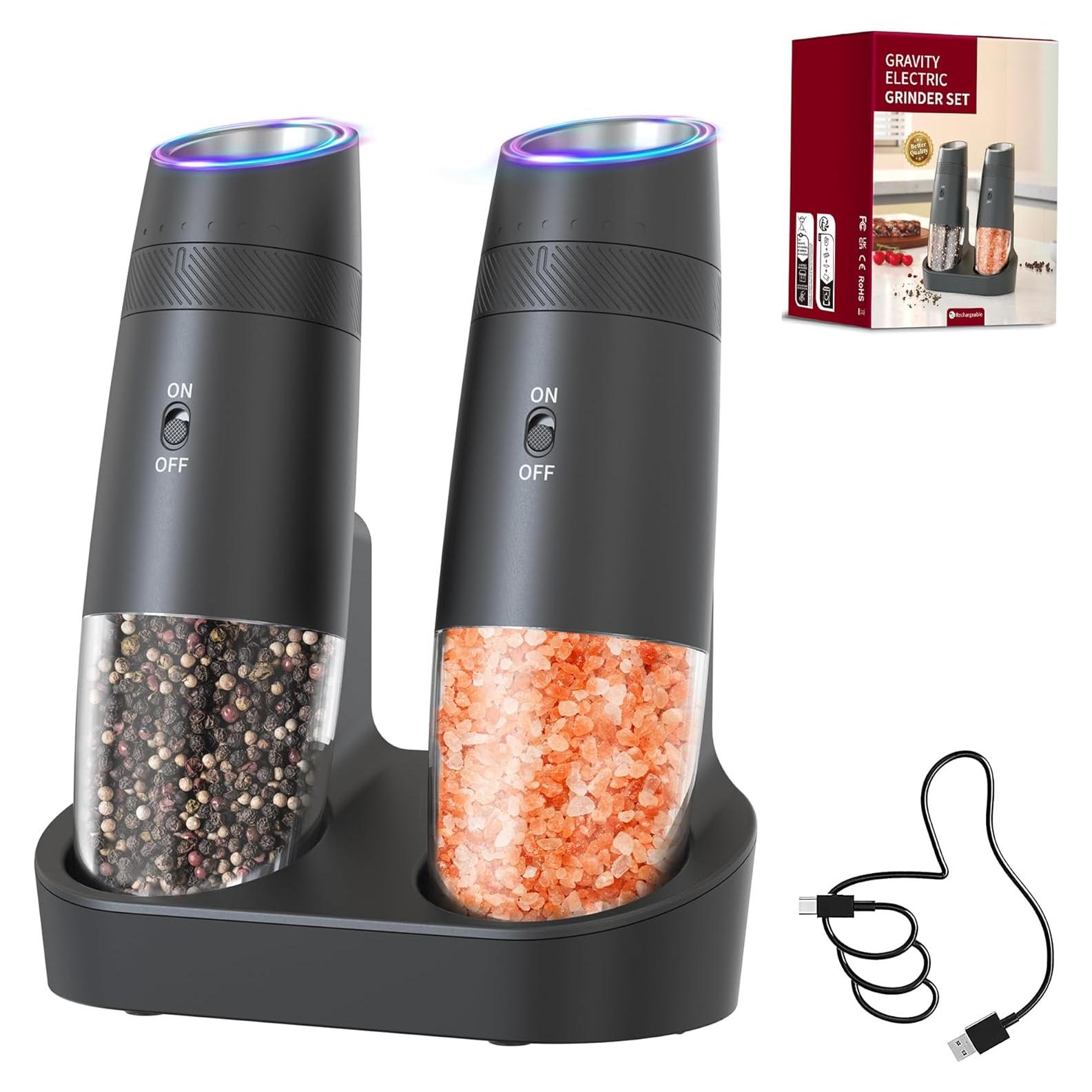 Juego de Molinillos Eléctricos Indelala con Luz LED y 6 Niveles