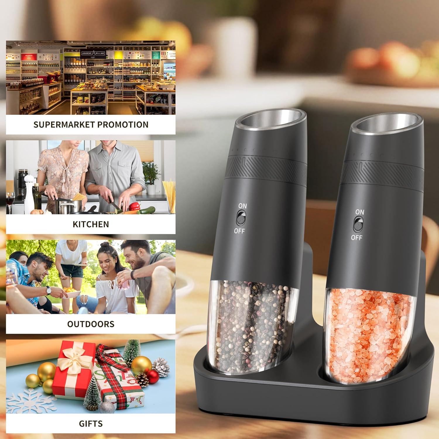 Juego de Molinillos Eléctricos Indelala con Luz LED y 6 Niveles