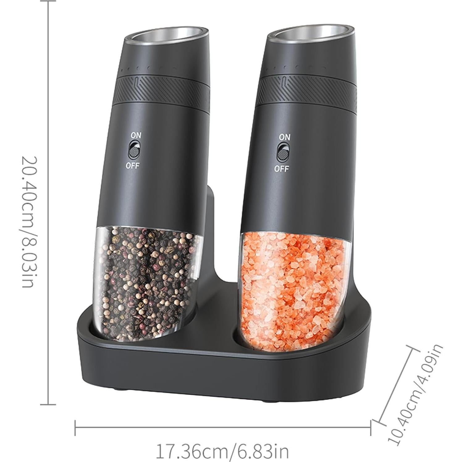 Juego de Molinillos Eléctricos Indelala con Luz LED y 6 Niveles