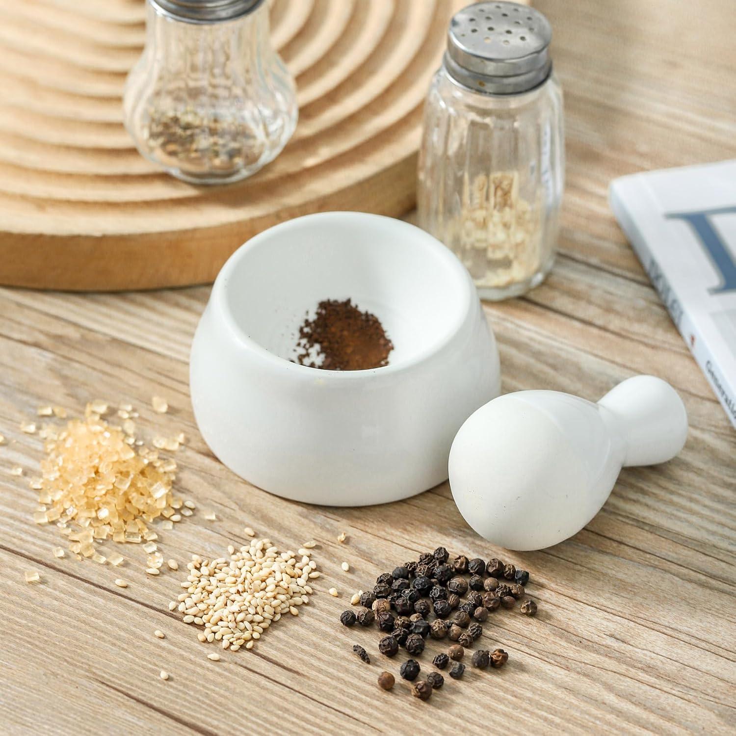 Juego de Mortero y Mano Howise 6.35 cm para Moler Especias