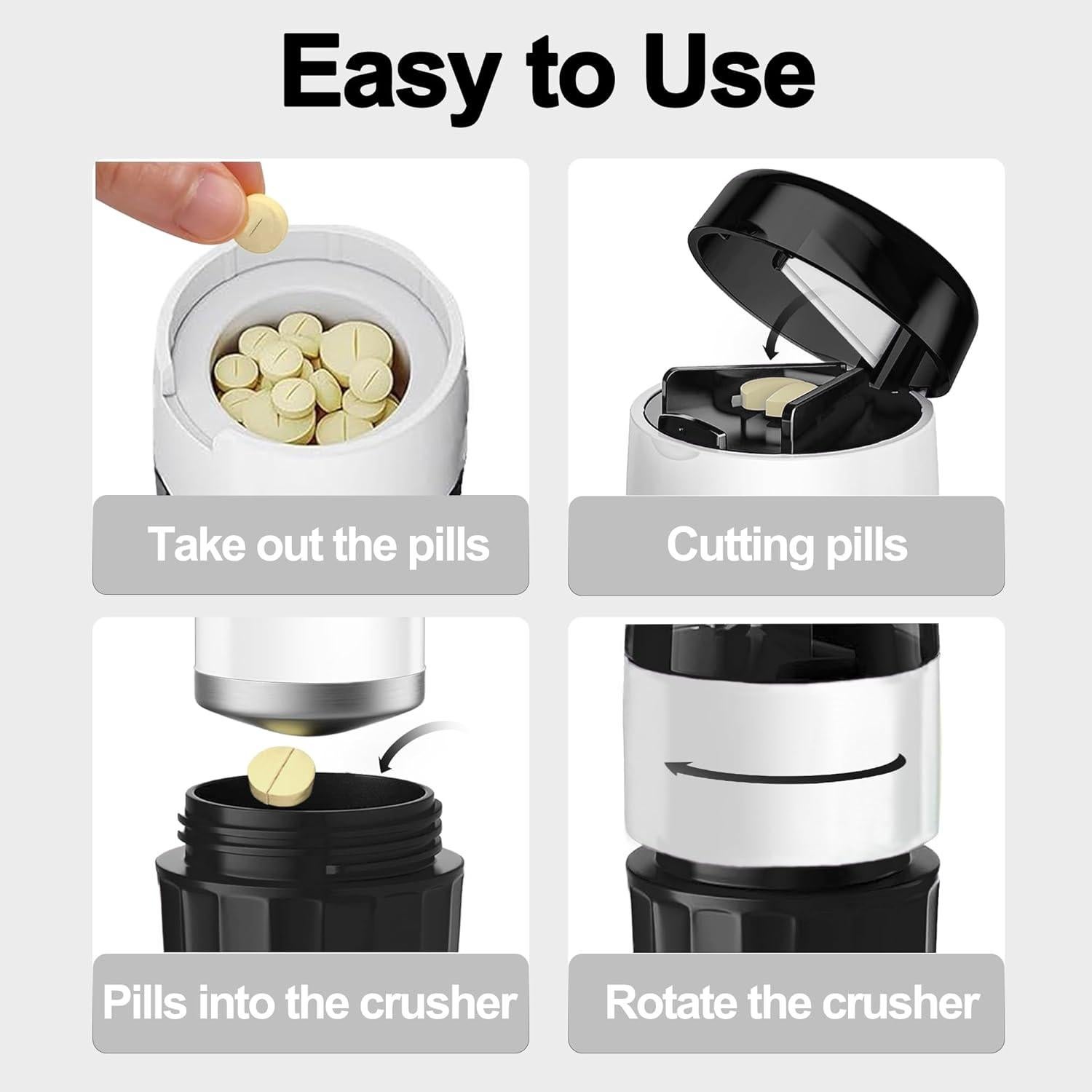 Triturador de Pastillas 3 en 1 DUBSTAR - Cortador y Almacenamiento