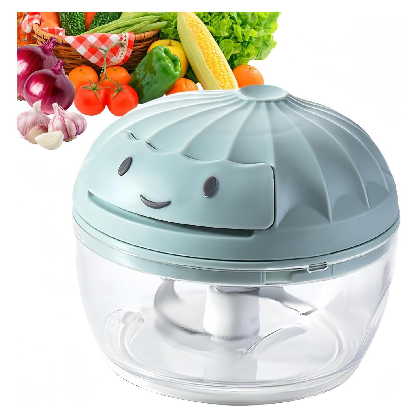 Picador de Verduras Manual XGVIEGZ 160ml Azul Sin BPA