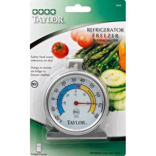 Termómetro Analógico Taylor 5924 para Refrigerador y Congelador 7.62 cm