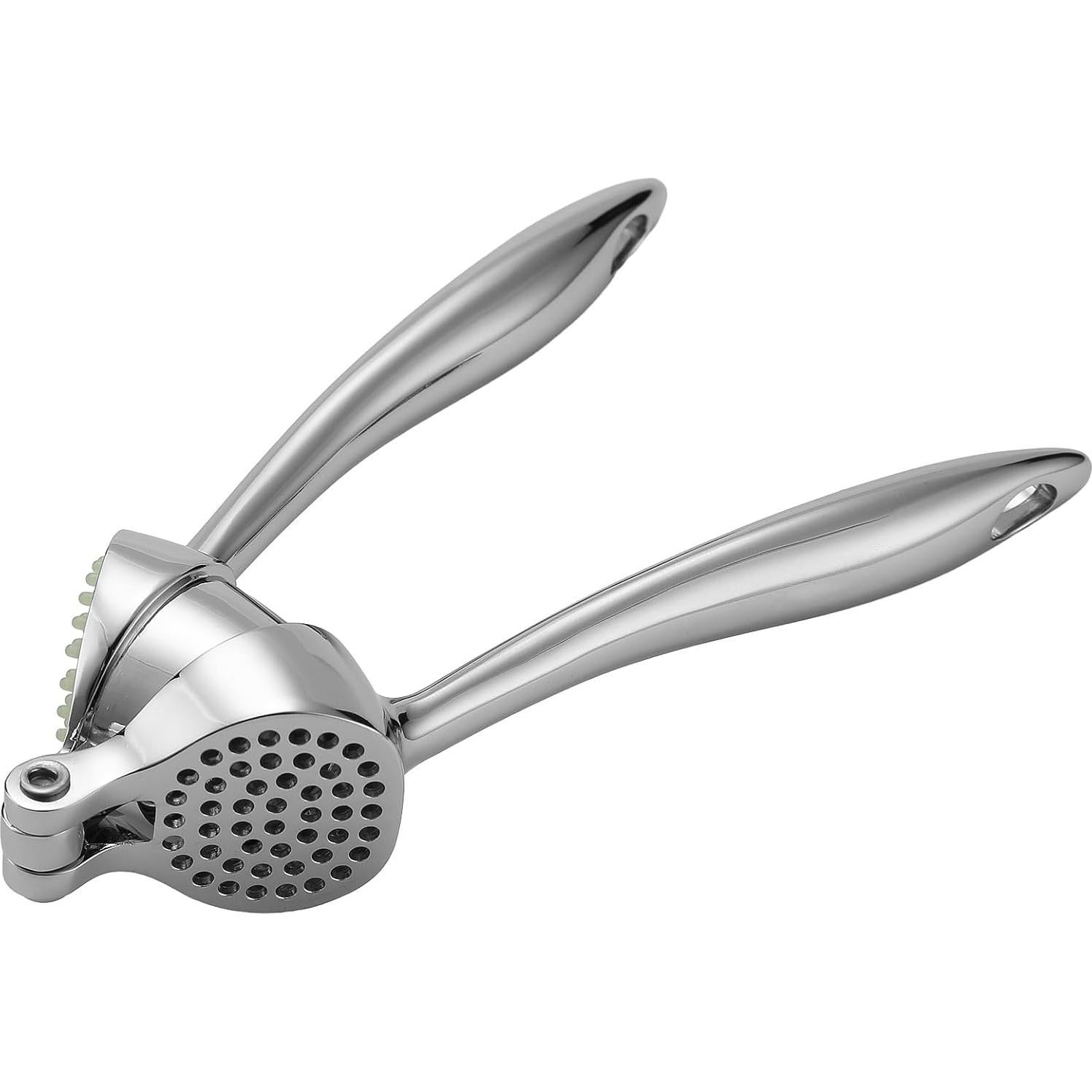 Prensa de Ajo GENIYA de Zinc Premium con Limpiador Incorporado