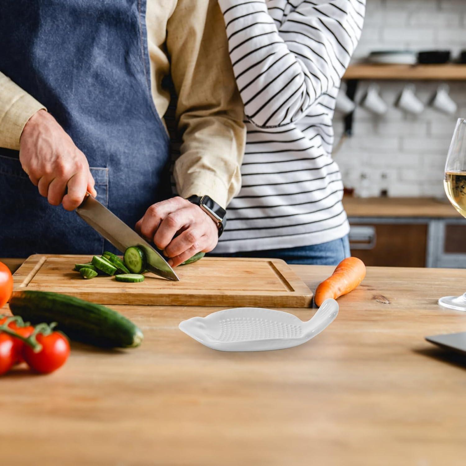 Plato Rallador Cerámico Zerodeko en Forma de Pez 12cm