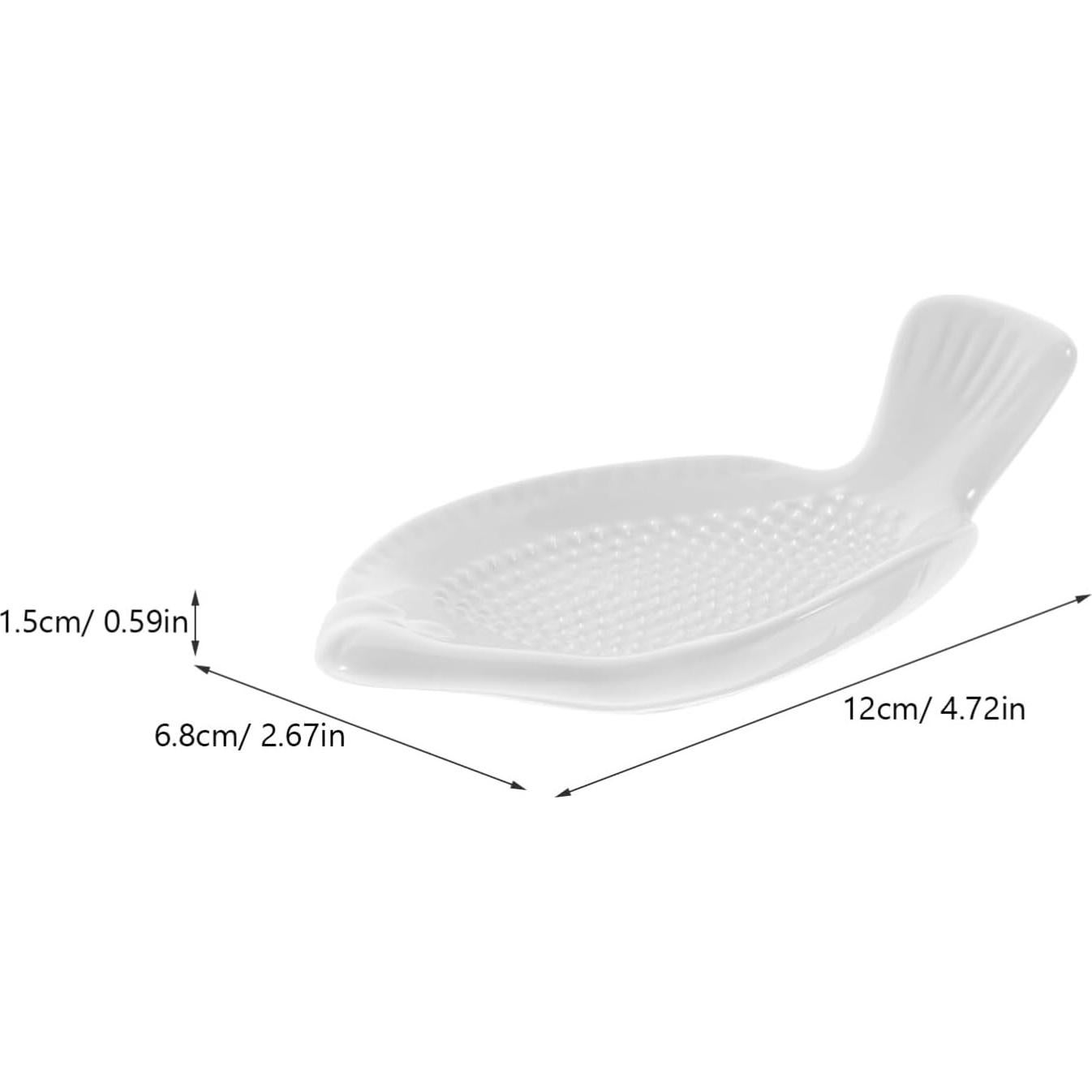 Plato Rallador Cerámico Zerodeko en Forma de Pez 12cm