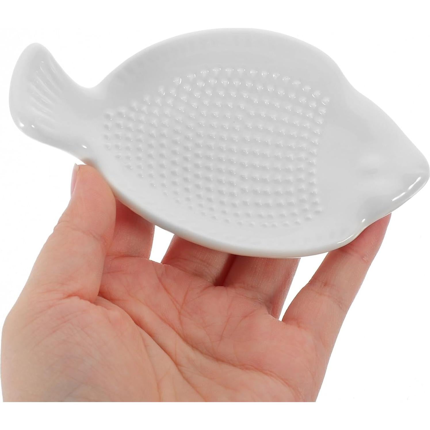 Plato Rallador Cerámico Zerodeko en Forma de Pez 12cm