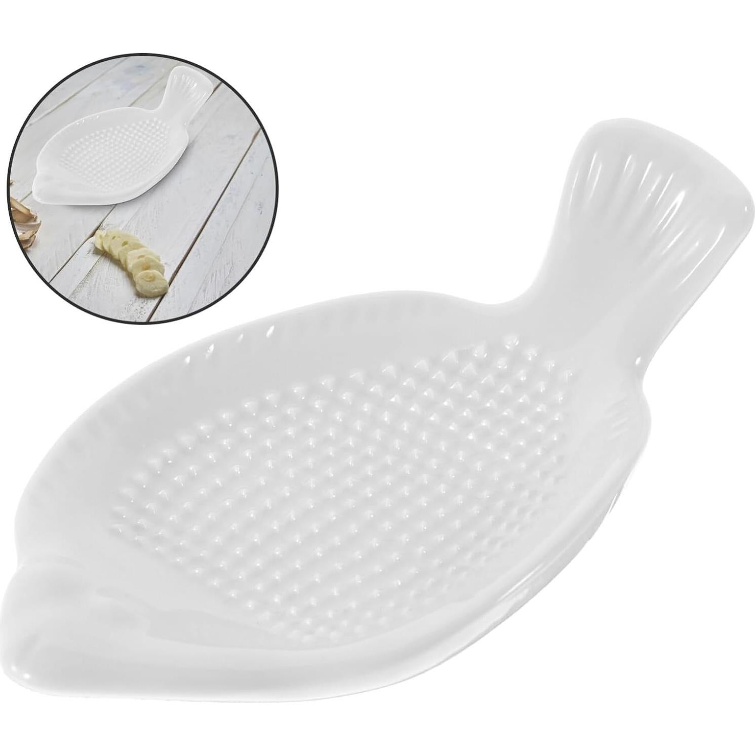 Plato Rallador Cerámico Zerodeko en Forma de Pez 12cm