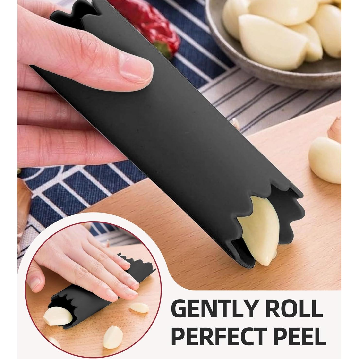 Prensa de Ajo Ugotit de Acero Inoxidable con Pelador y Cepillo