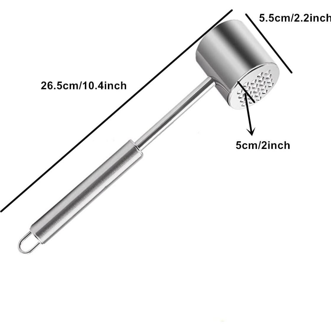 Martillo Aplanador de Carne Beetoo Doble Cara 26.5cm Acero Inoxidable