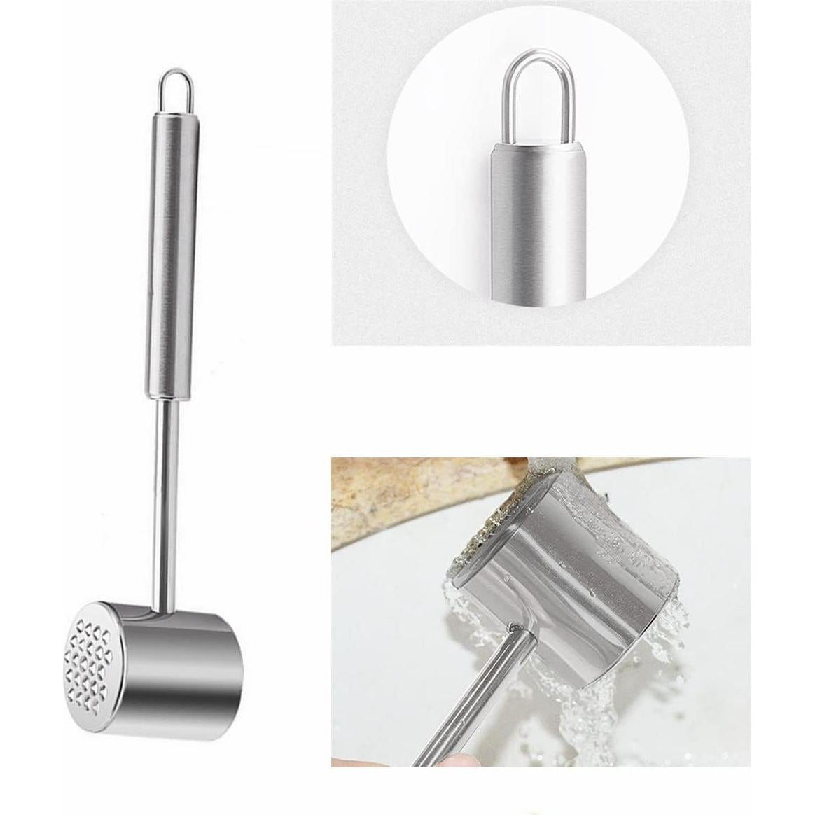 Martillo Aplanador de Carne Beetoo Doble Cara 26.5cm Acero Inoxidable