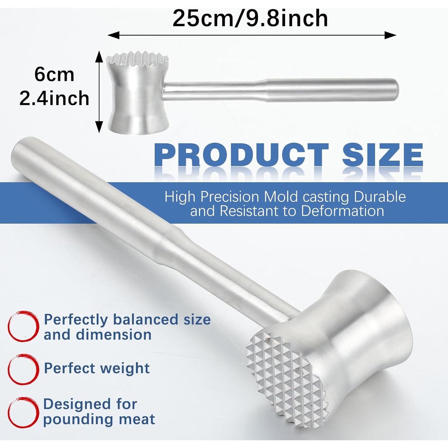 Martillo Ablandador de Carne HOFURME Acero Inoxidable 304 24.9cm