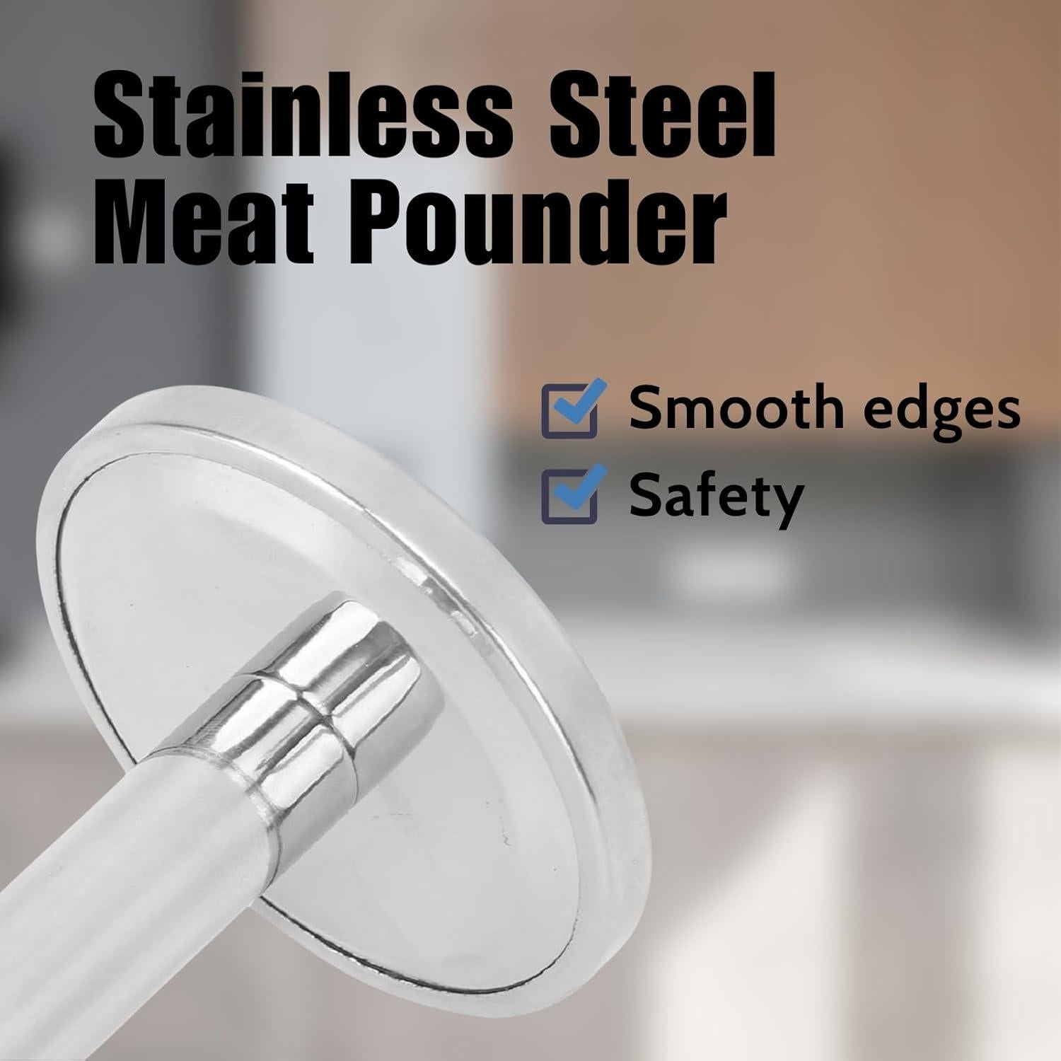 Aplanador de Carne Kelepu Acero Inoxidable 304 Ergonómico