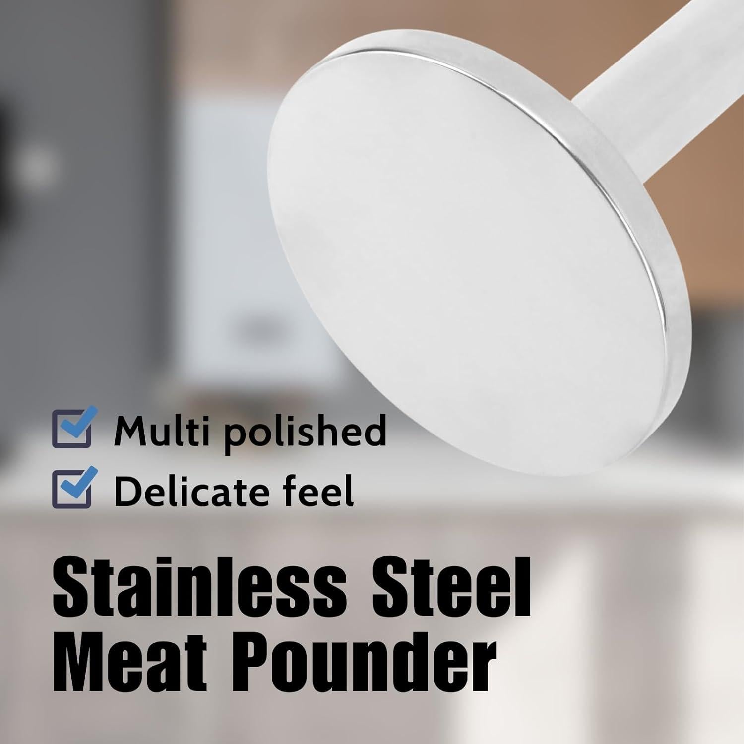 Aplanador de Carne Kelepu Acero Inoxidable 304 Ergonómico