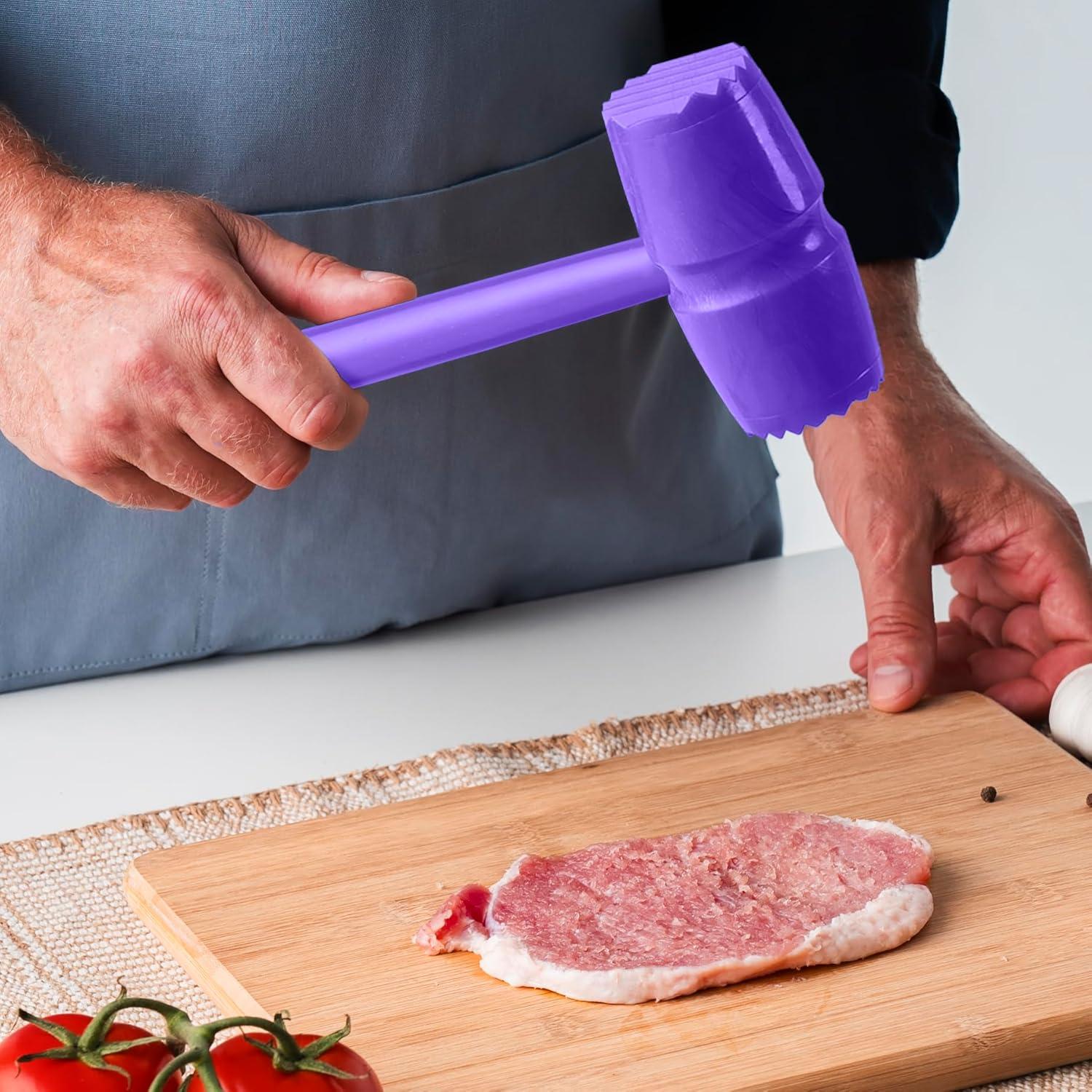 Martillo Aplastador de Carne Mix.Home Doble Cara 27.94 cm Púrpura
