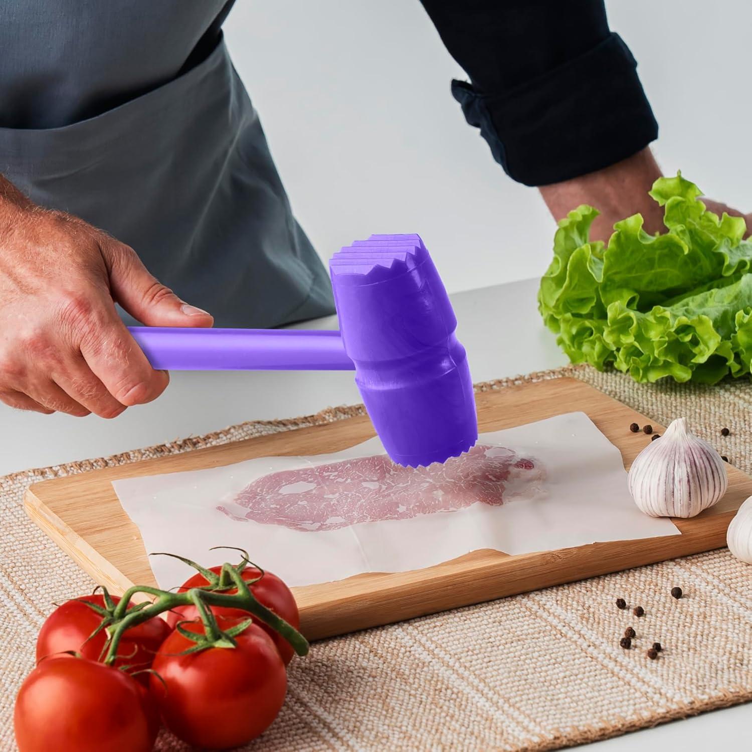 Martillo Aplastador de Carne Mix.Home Doble Cara 27.94 cm Púrpura
