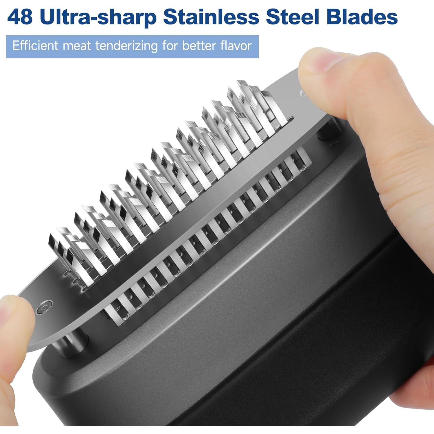 Aplanadora de Carne Hogance de Acero Inoxidable 48 Cuchillas