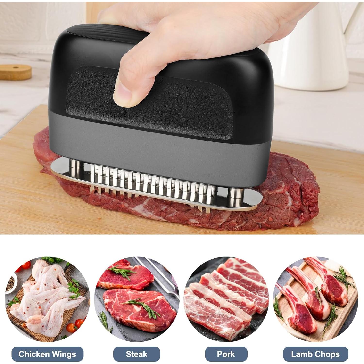 Aplanadora de Carne Hogance de Acero Inoxidable 48 Cuchillas