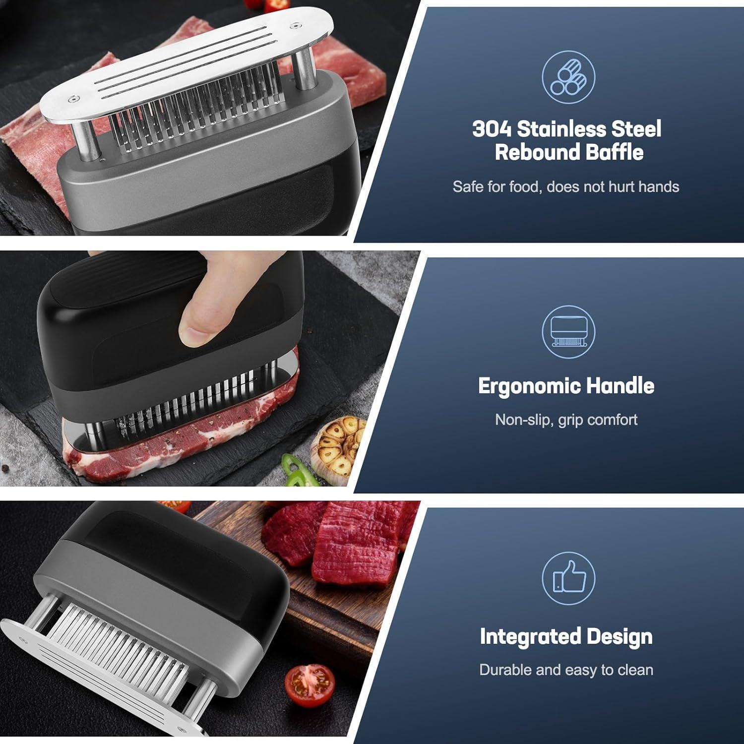 Aplanadora de Carne Hogance de Acero Inoxidable 48 Cuchillas