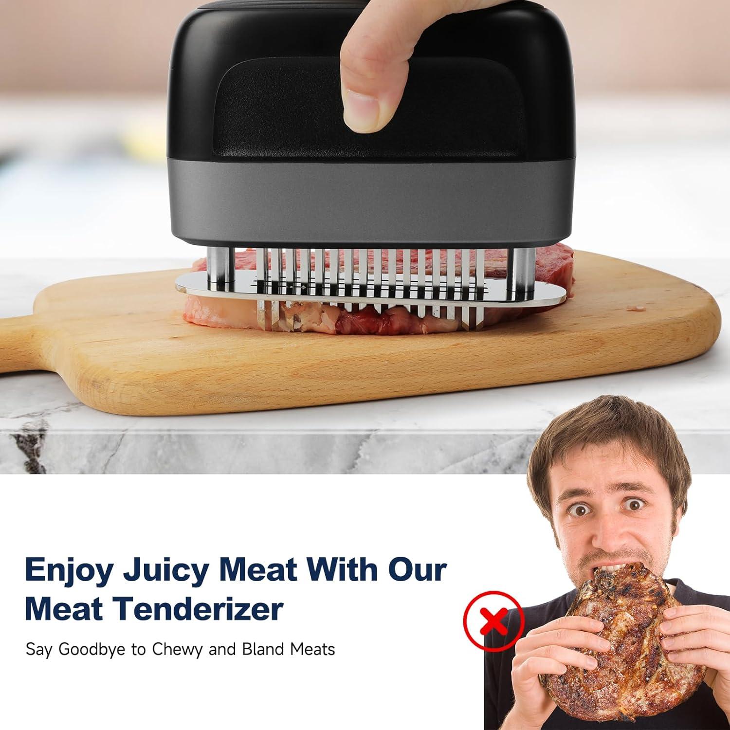 Aplanadora de Carne Hogance de Acero Inoxidable 48 Cuchillas