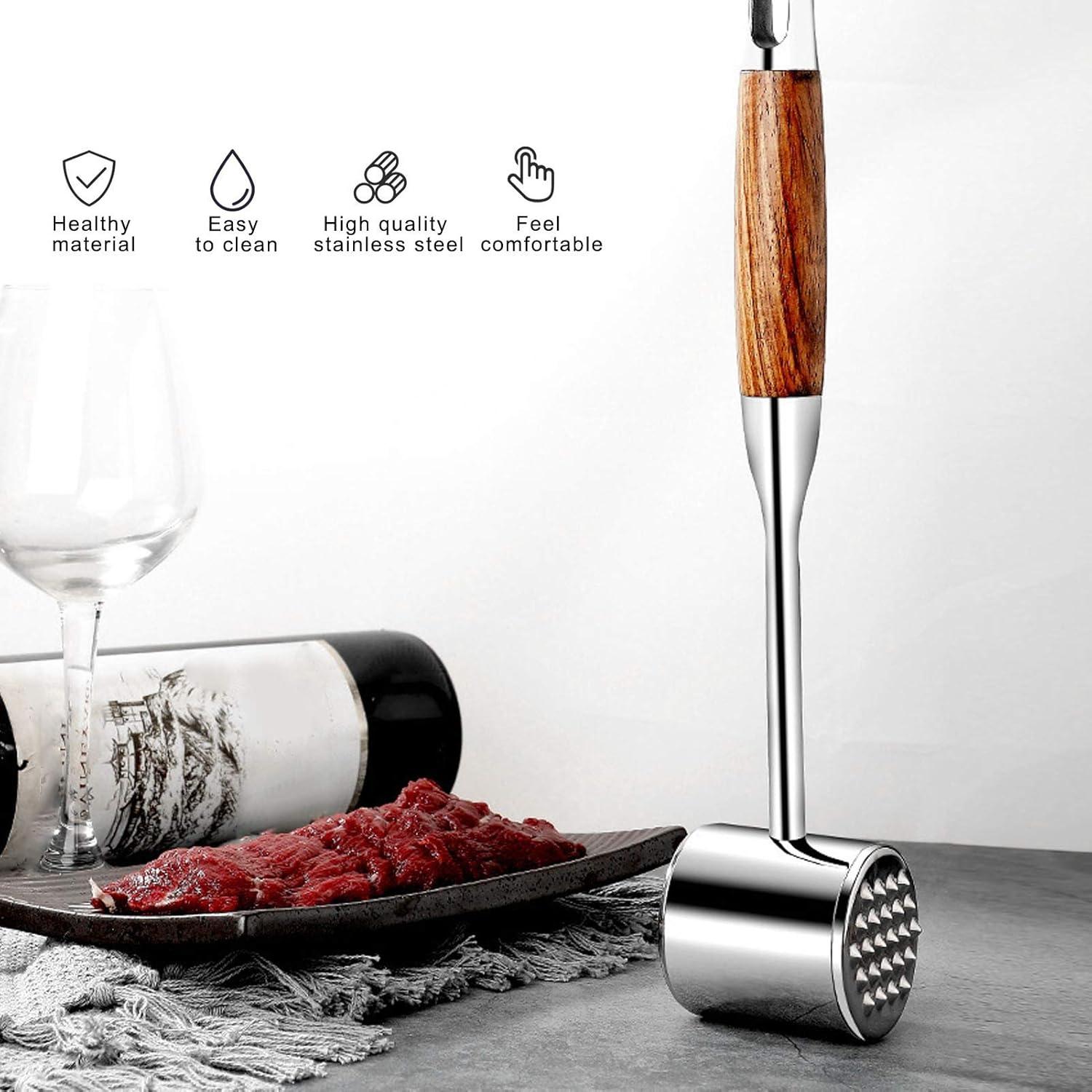 Aplanadora de Carne Topyond, Martillo Doble Cara Acero Inoxidable