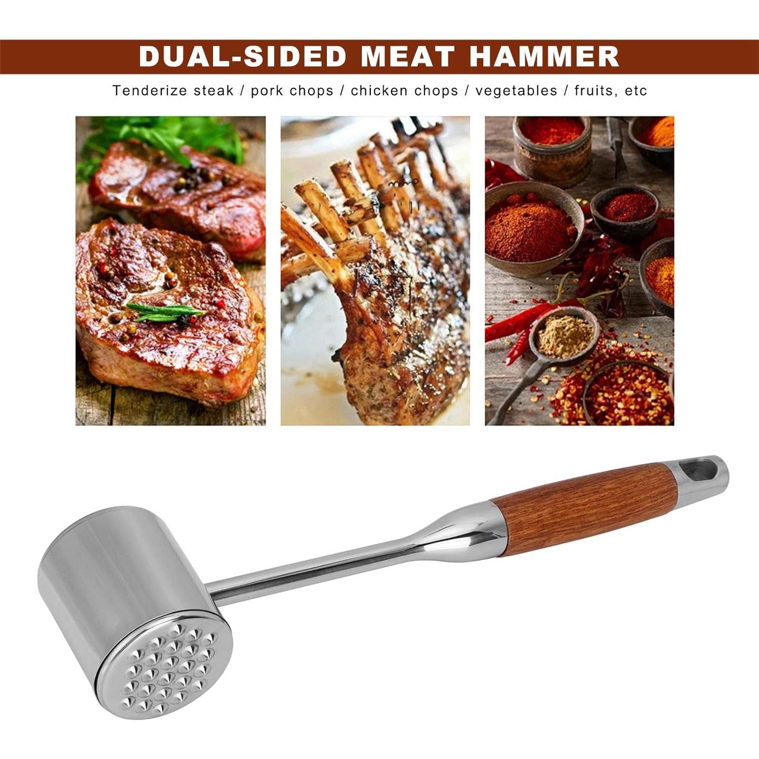 Aplanadora de Carne Topyond, Martillo Doble Cara Acero Inoxidable