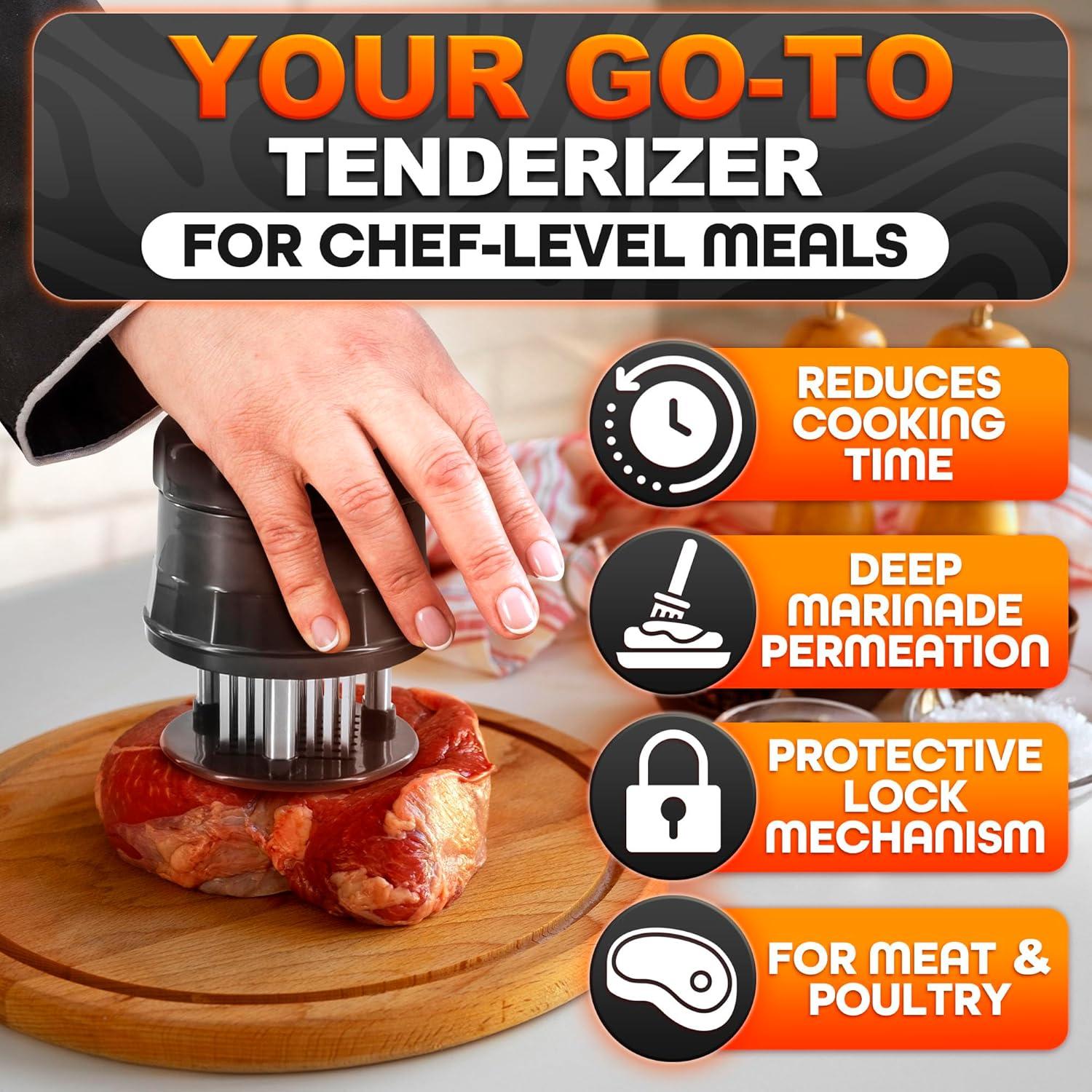 Ablandador de Carne Koncle de Acero Inoxidable con 56 Agujas