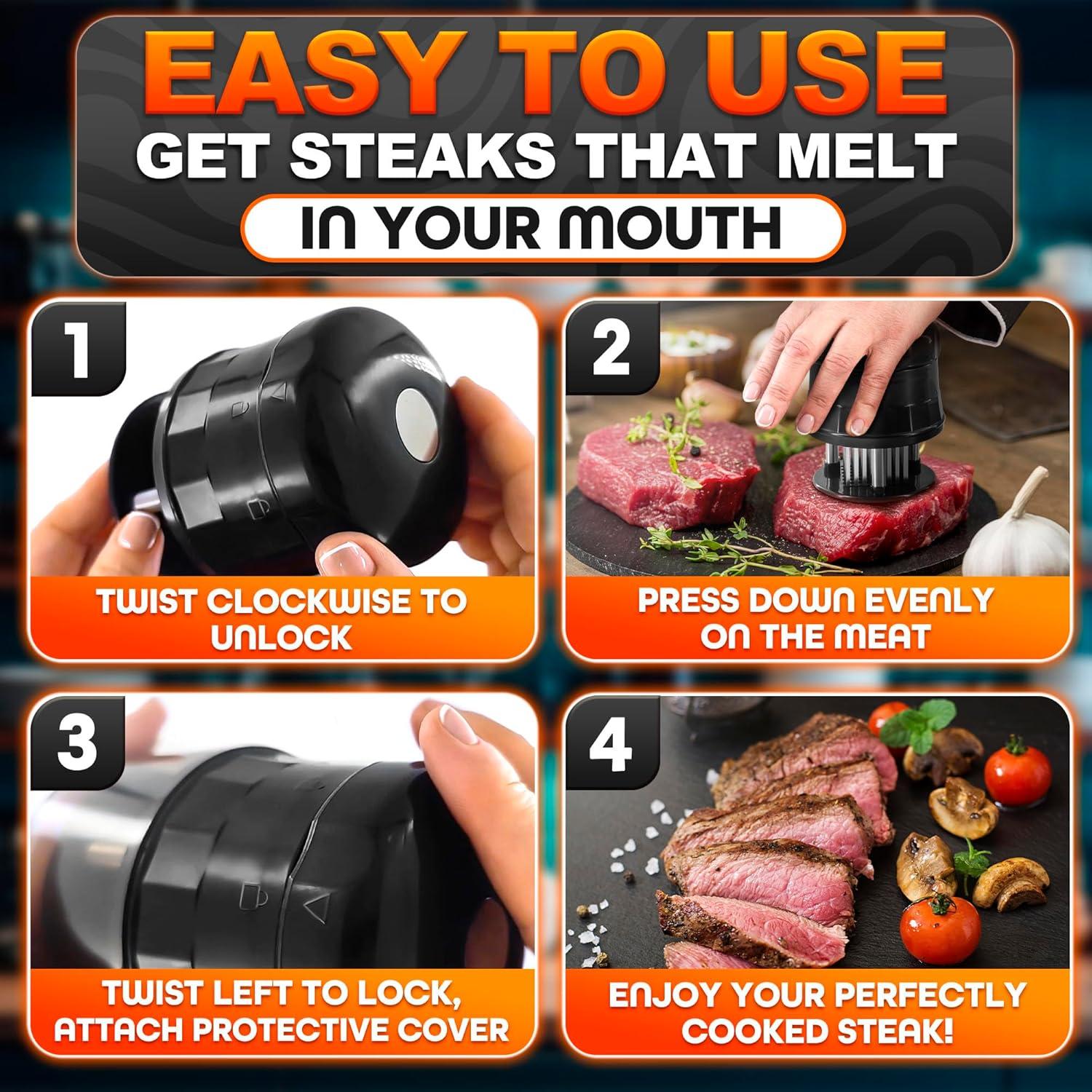 Ablandador de Carne Koncle de Acero Inoxidable con 56 Agujas