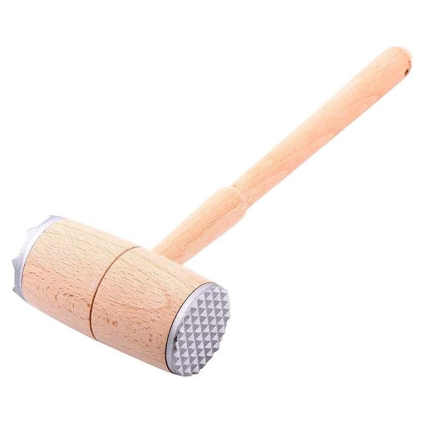 Martillo Ablandador de Carne de Madera Doble Cara 32cm
