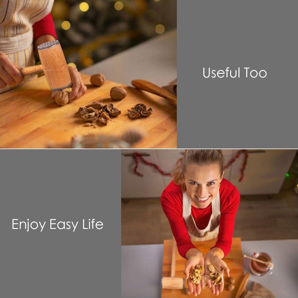 Martillo Ablandador de Carne de Madera Doble Cara 32cm