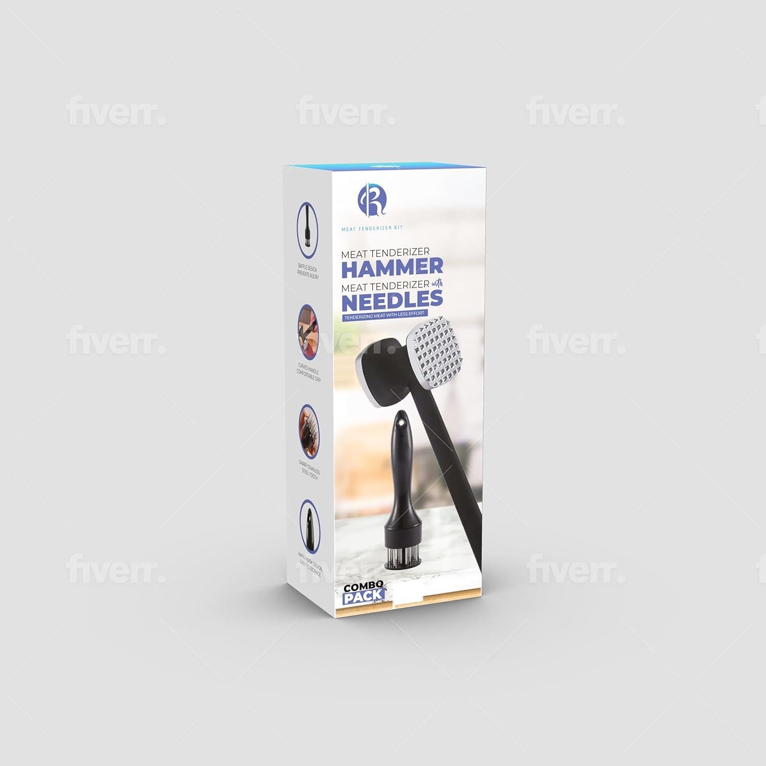 Juego de 2 Ablandadores de Carne Yangjiang RMT1000 - Martillo y Aguja