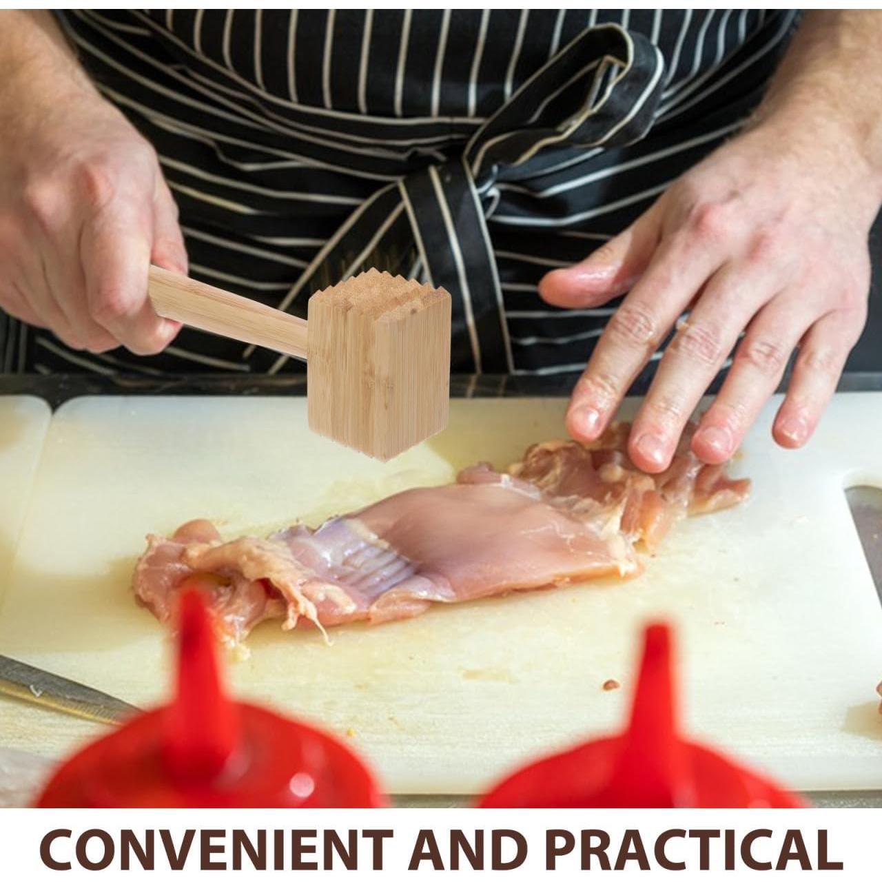Mallet de Carne de Madera Pretyzoom - Martillo para Marinar
