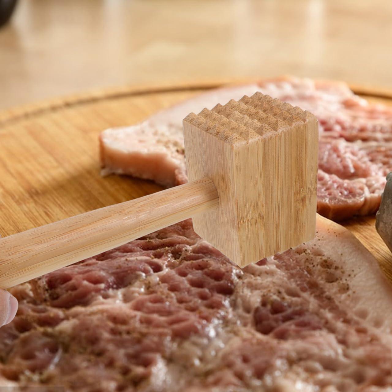 Mallet de Carne de Madera Pretyzoom - Martillo para Marinar
