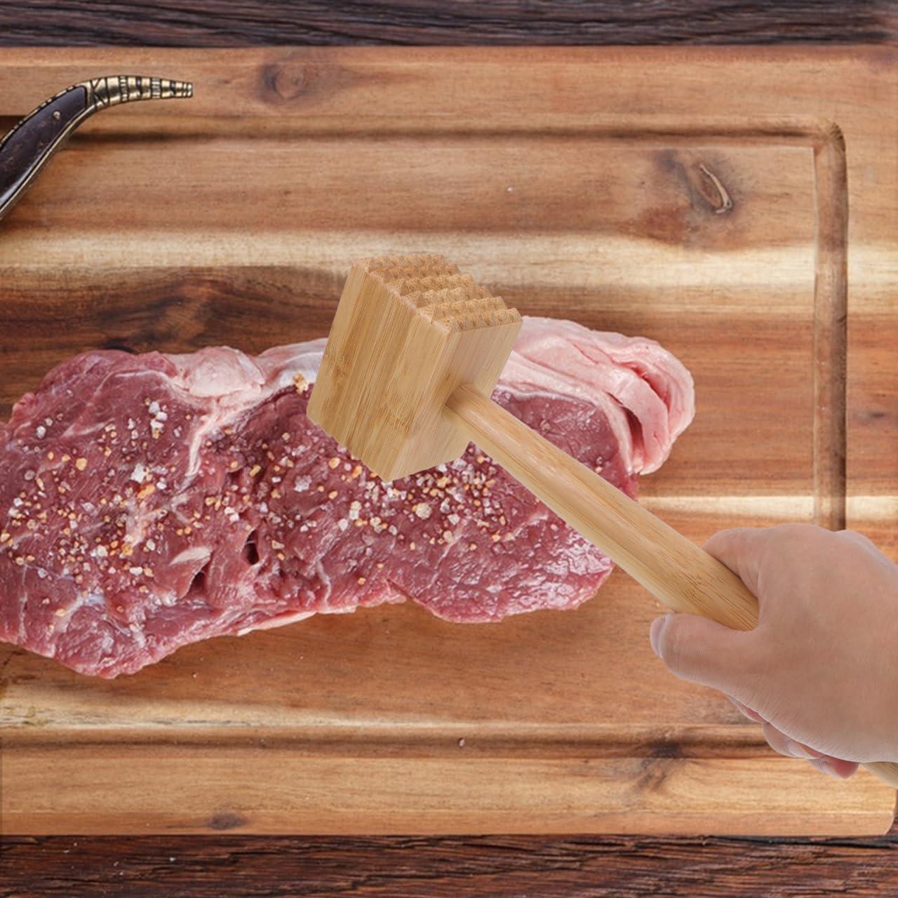 Mallet de Carne de Madera Pretyzoom - Martillo para Marinar