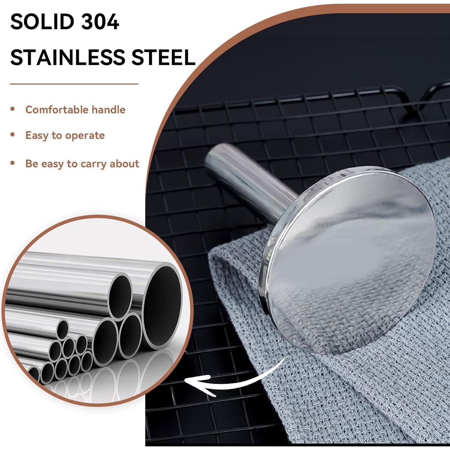 Martillo Aplanador de Carne Acero Inoxidable 560g Jwthee