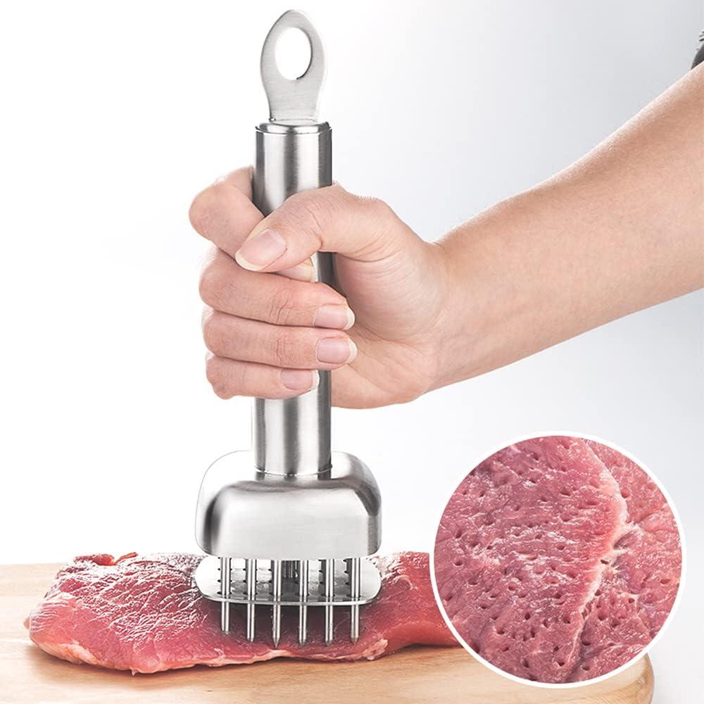 Ablandador de Carne AMPSEVEN Acero Inoxidable 24 Agujas 20.8cm