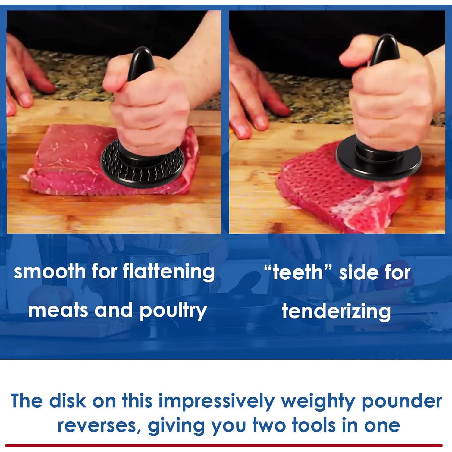 Prensa de Hamburguesas KAYCROWN + Ablandador de Carne Doble Cara