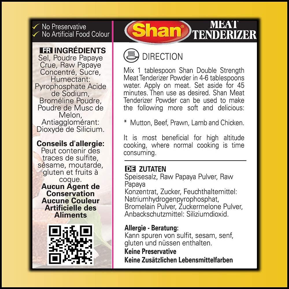 Ablandador de Carne Natural Shan - 40g (Paquete de 3)