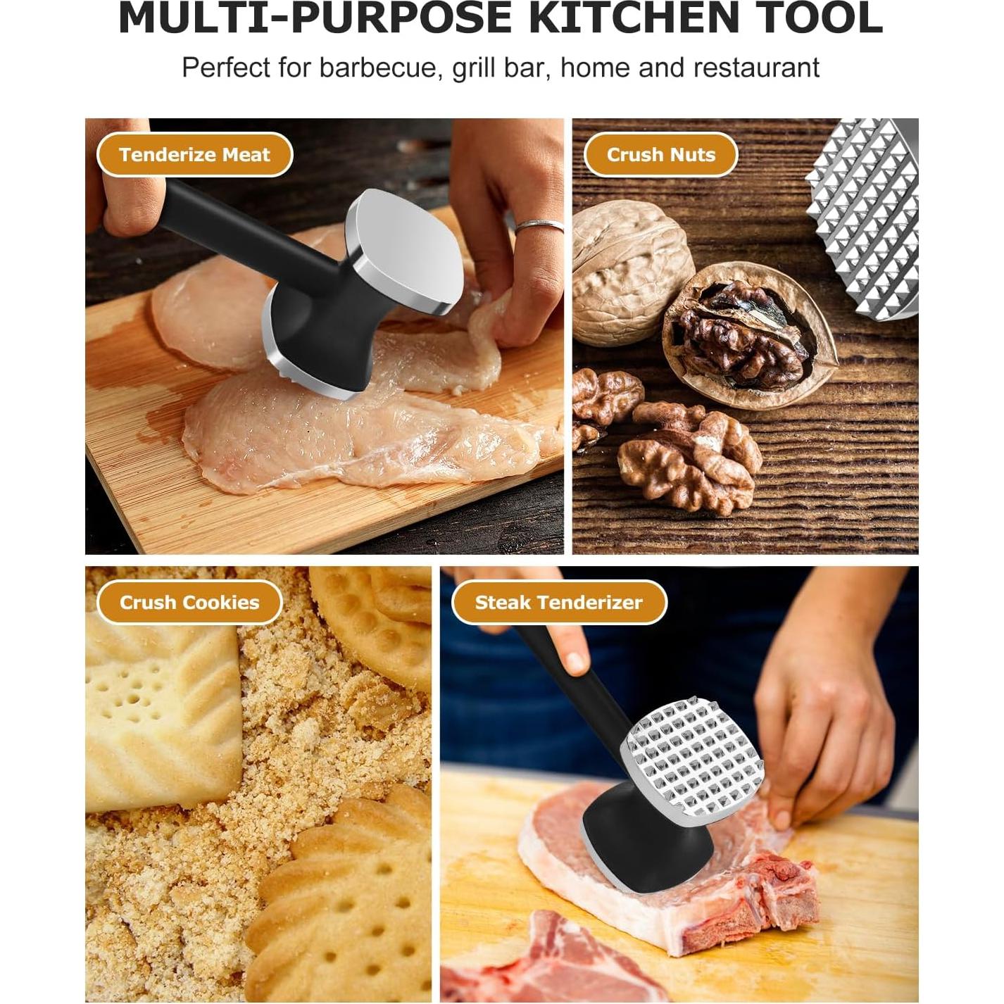 Martillo Aplanador de Carne MOSFiATA Acero Inoxidable 24.1cm