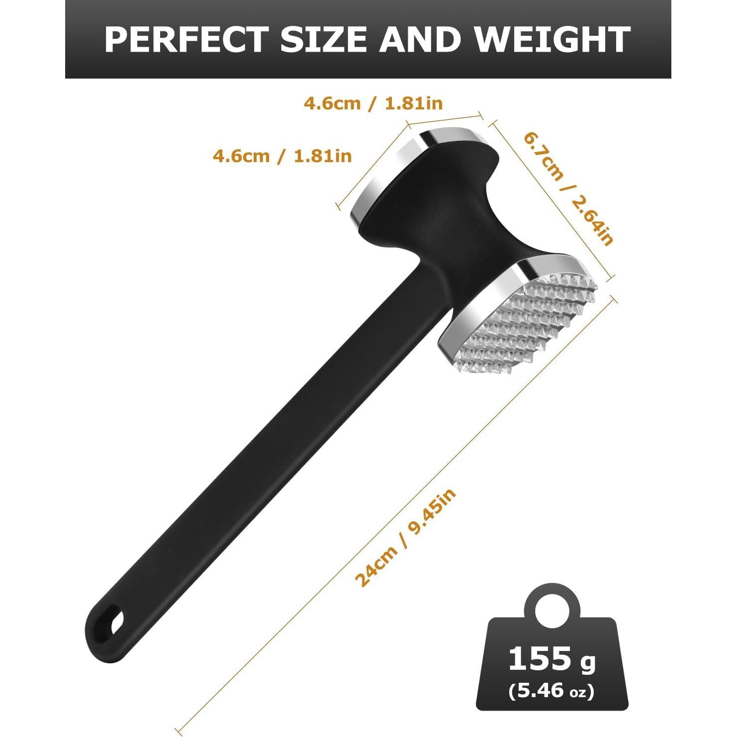 Martillo Aplanador de Carne MOSFiATA Acero Inoxidable 24.1cm