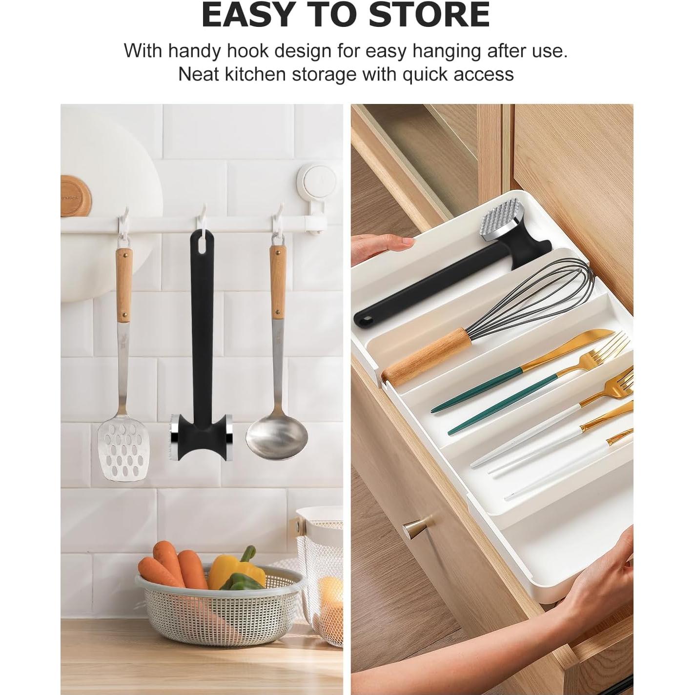 Martillo Aplanador de Carne MOSFiATA Acero Inoxidable 24.1cm