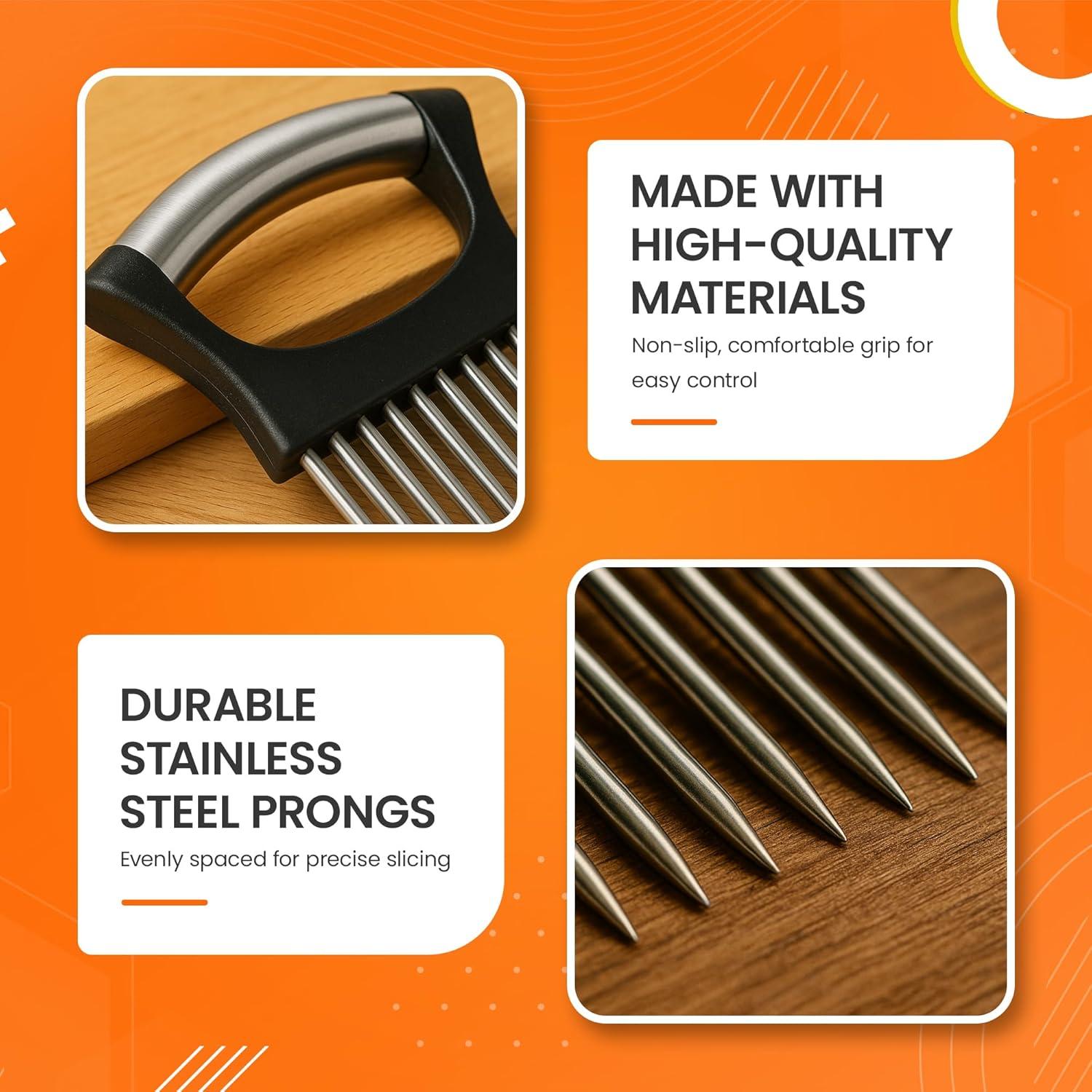 Soporte para Cebolla HIVIX - Paquete de 2 Herramientas de Acero Inoxidable