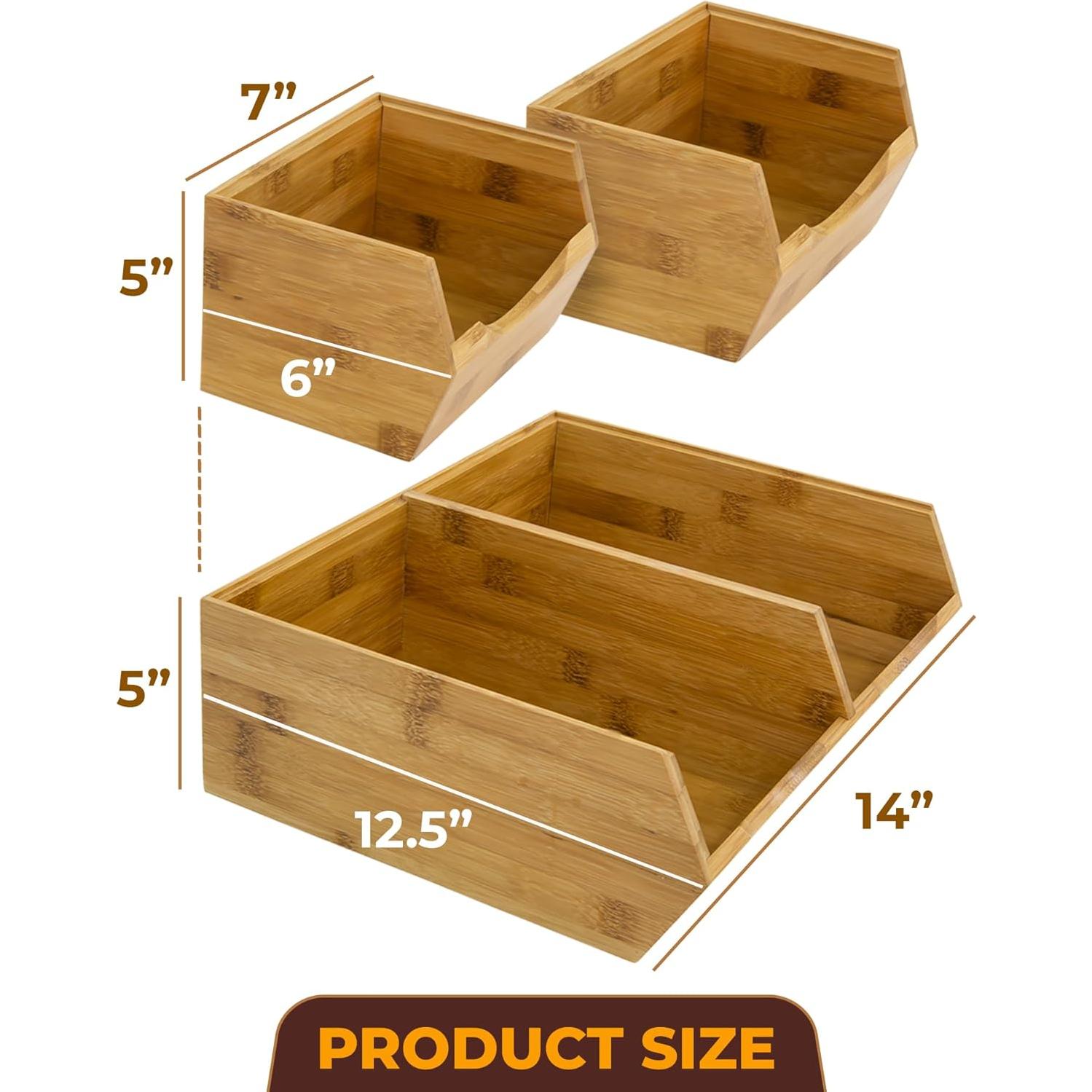 Cestas de Almacenamiento de Bambú HOMESTEAD - Set de 3 Piezas