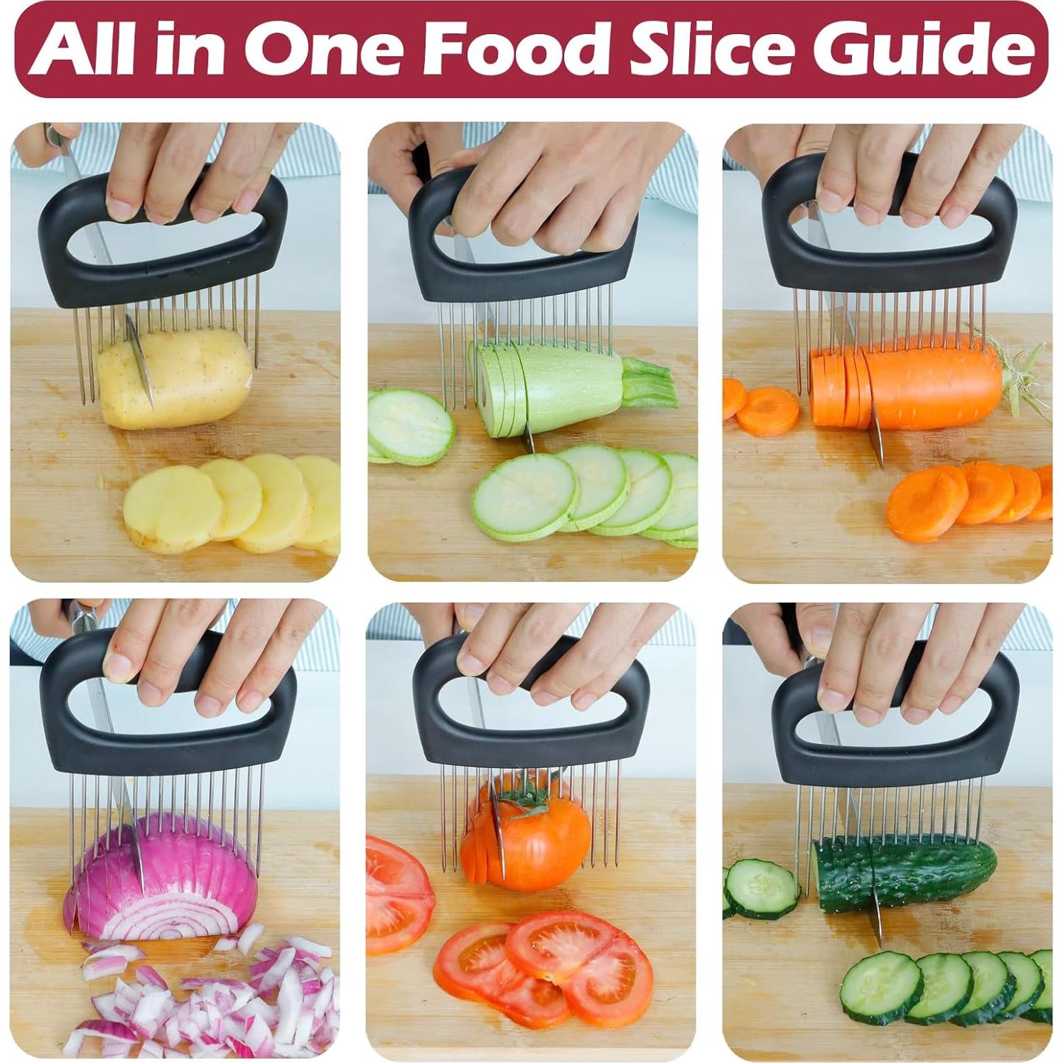 Cortador de Cebolla Extra Grande JAYVAR con 16 Agujas de Acero Inoxidable