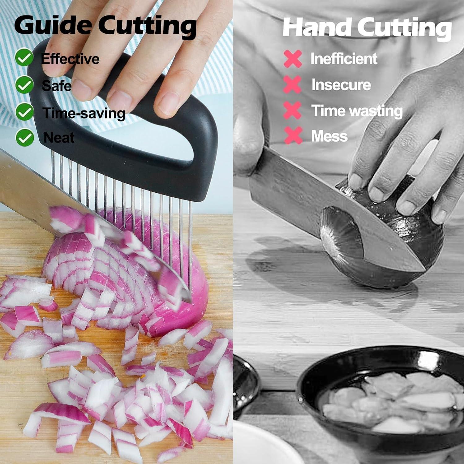 Cortador de Cebolla Extra Grande JAYVAR con 16 Agujas de Acero Inoxidable