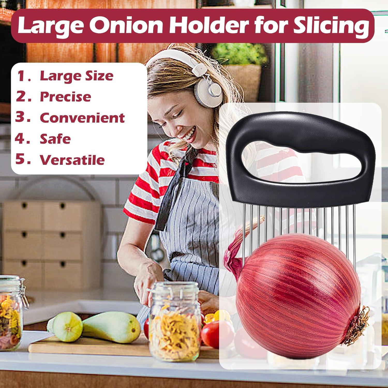 Cortador de Cebolla Extra Grande JAYVAR con 16 Agujas de Acero Inoxidable