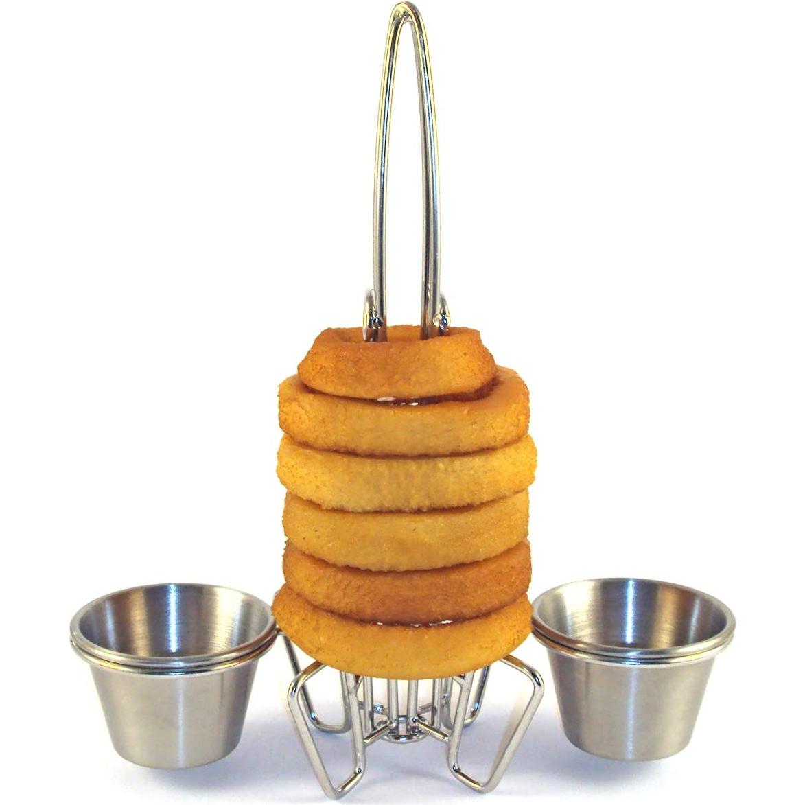 Torre de Aros de Cebolla G.E.T. 4-982029 con Soportes para Salsa