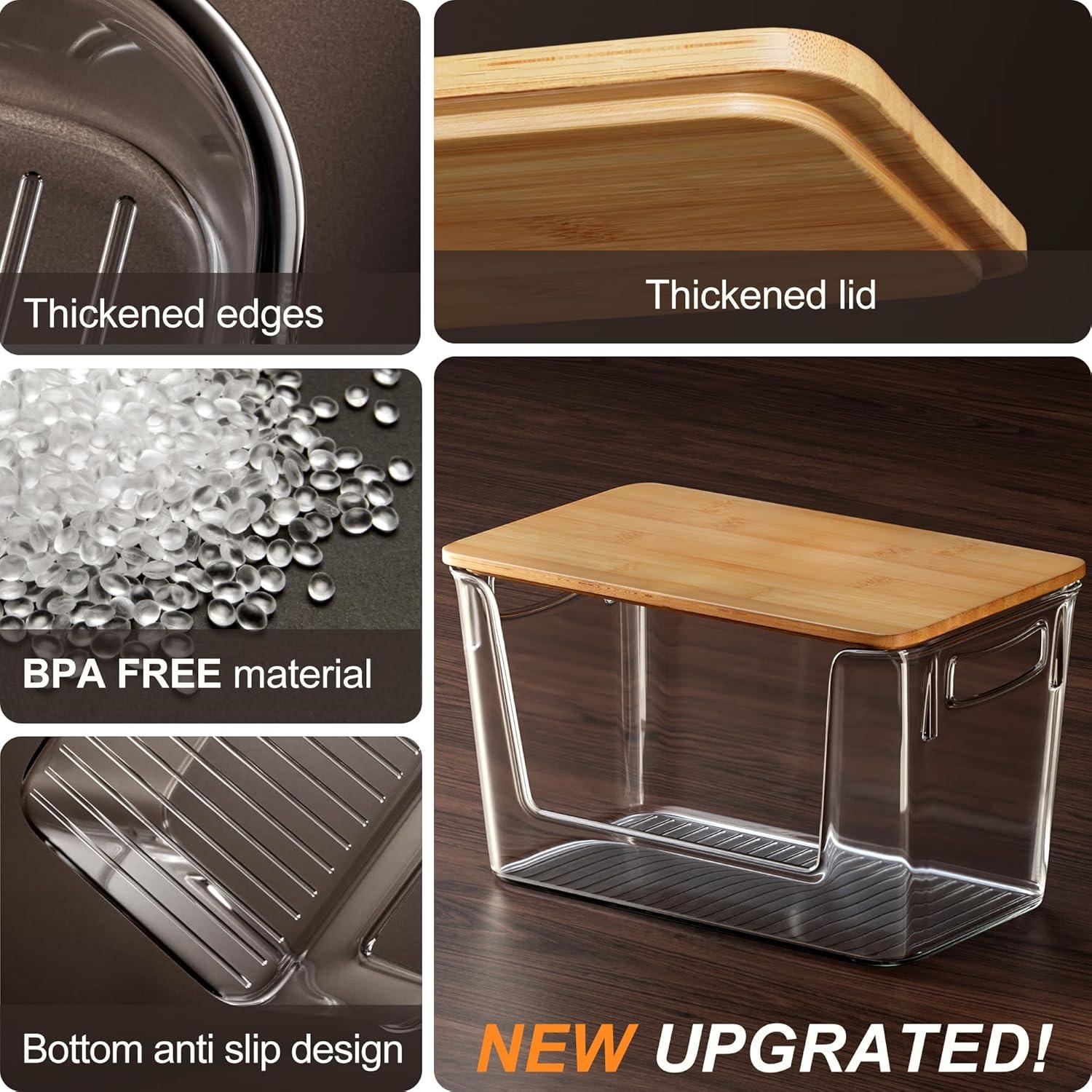 Organizadores de Despensa Heyuzb, 2 Paquetes Apilables 30.48x17.78cm