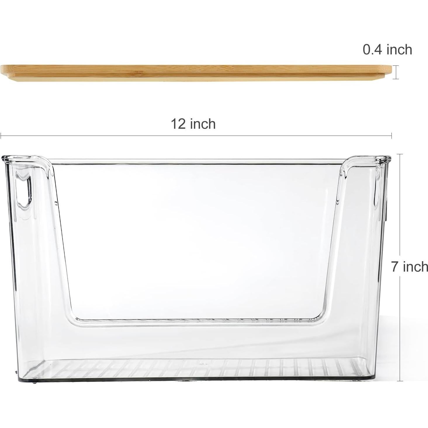 Organizadores de Despensa Heyuzb, 2 Paquetes Apilables 30.48x17.78cm