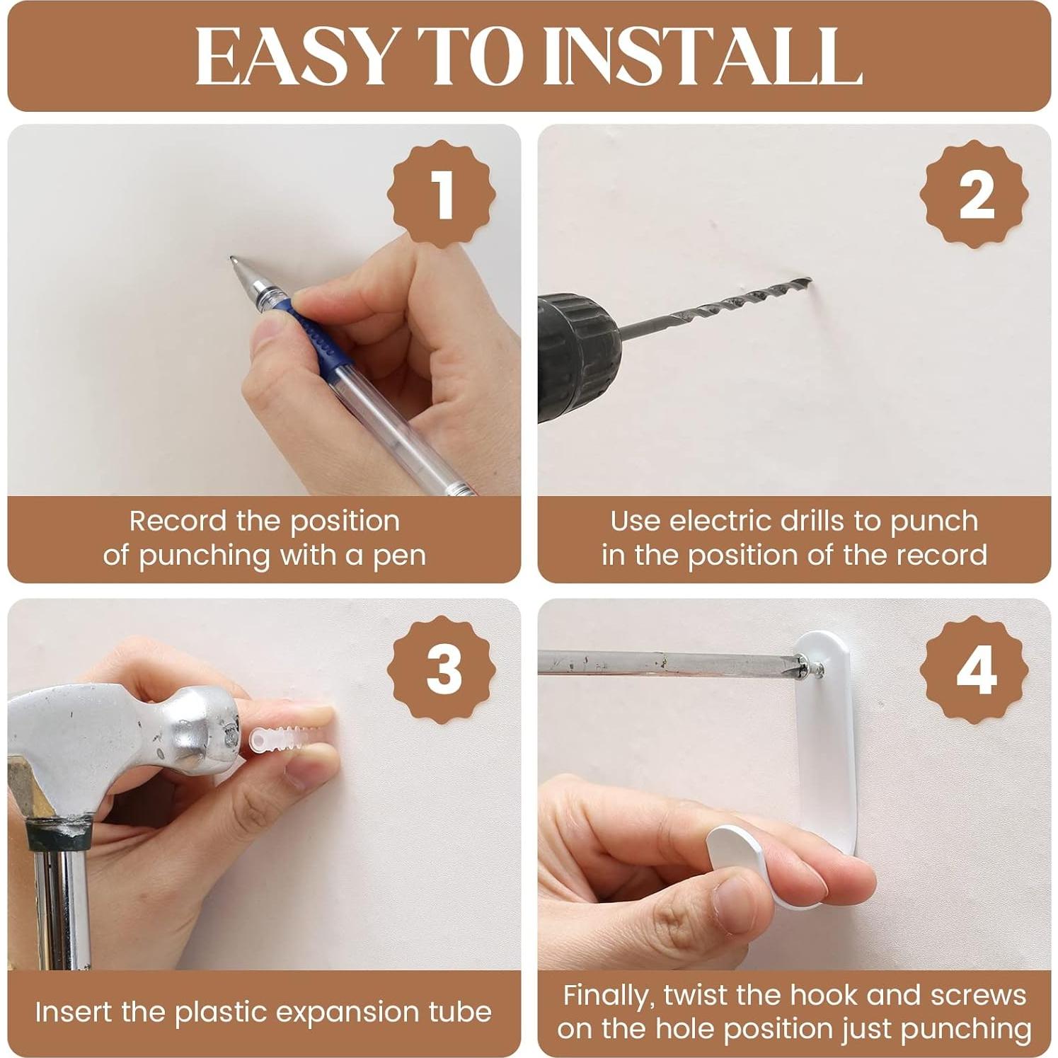 Cestas Colgantes de Algodón OGOTEZ - Paquete de 3 para Cocina